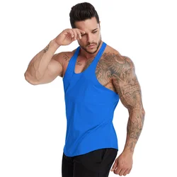 Wholesale Custom Logo Size Color Mens Tank Tops Fitness Sportswear Outwork Sleeveless Singlet Men Stringers