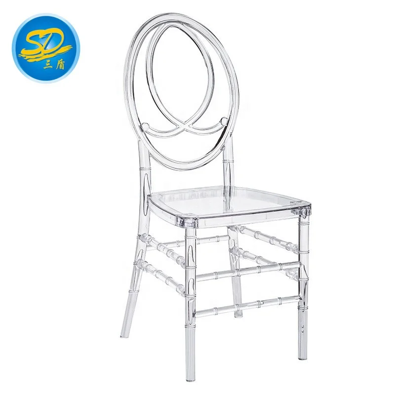 Luxury Rental Royal Black Clear Acrylic Plastic Wedding Crystal Chair