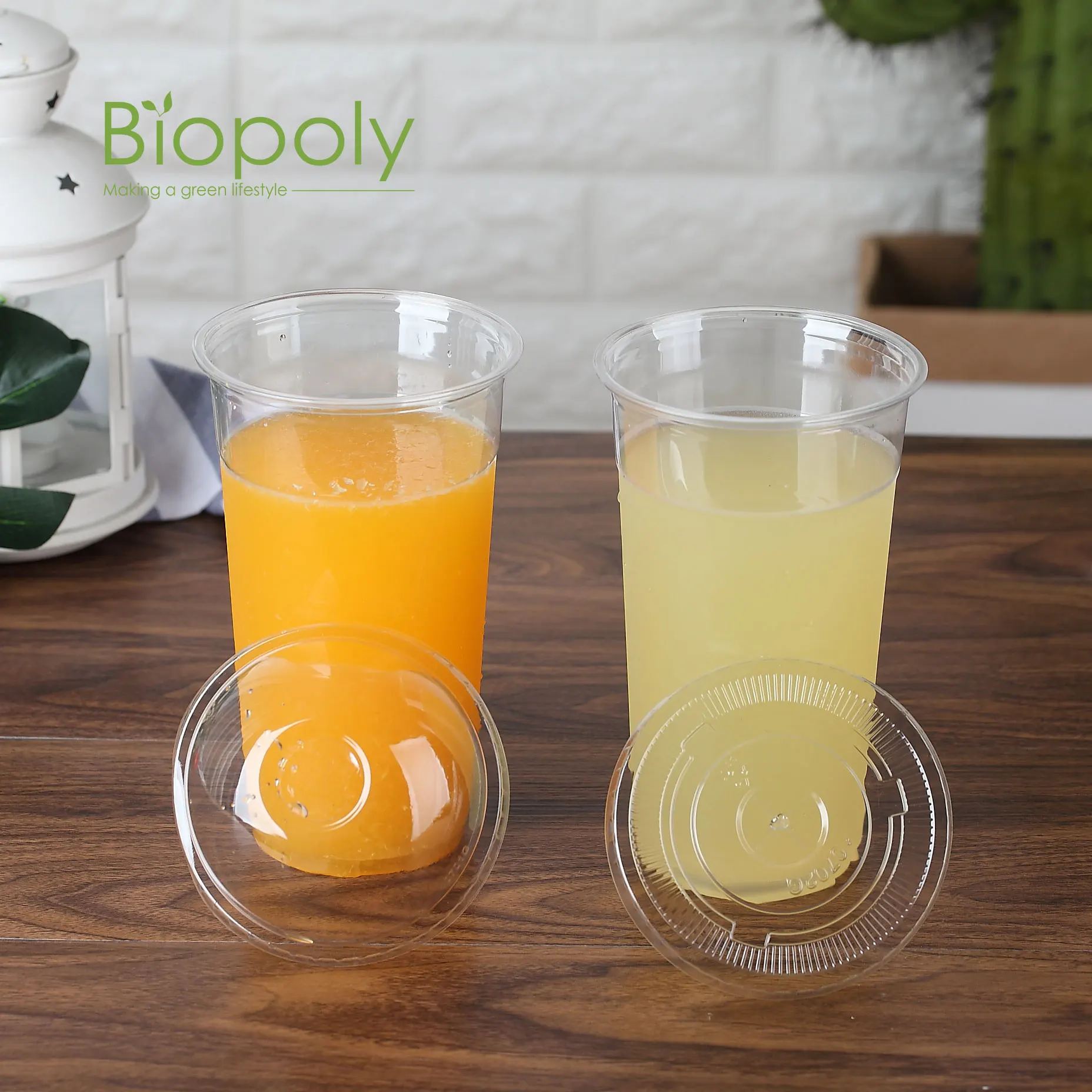 Custom logo printing eco friendly compostable clear pla cold drink cup disposable 100% biodegradable pla cups plastic