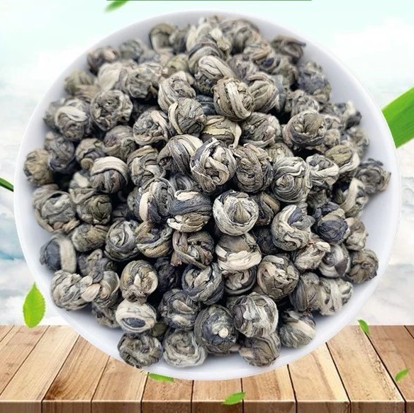 Top Quality Organic Flowering Jasmine Green Tea Balls Chinese Jasmine Green Tea Loose Leaf Sliming Tea Jasmine Dragon Pearls