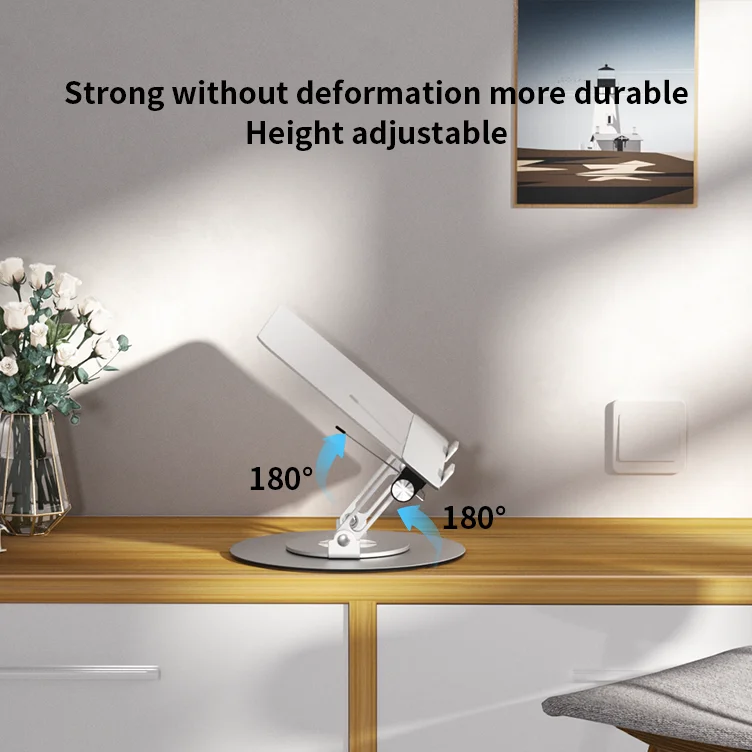 Acrylic Book Reading Stand Aluminum 360 Rotation  display stand Free Regulation Laptop Stand Phone Holder Transparent bookends