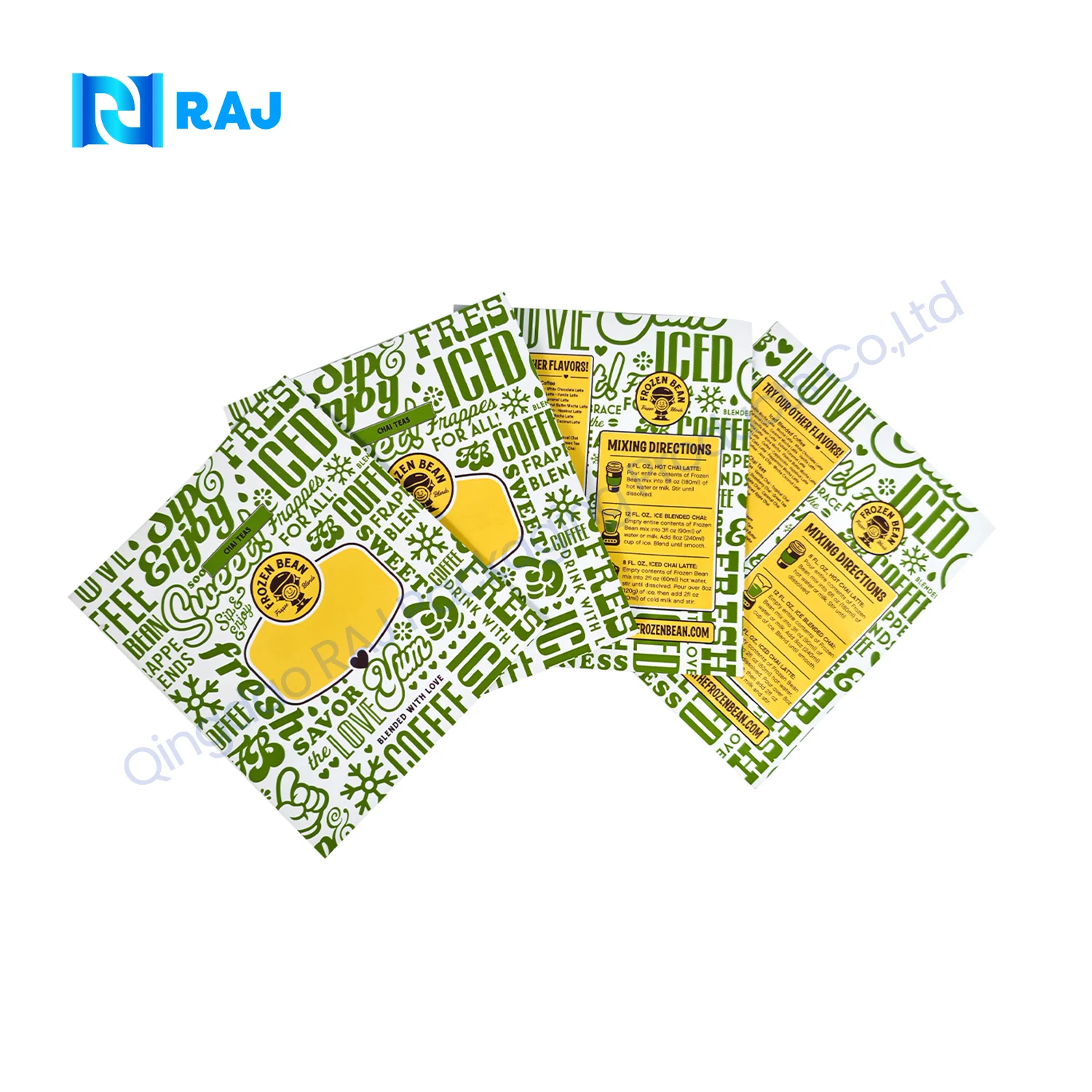 Heat packaging plastic bags 20G 3 Side Seal Flat Pouch With Aluminum Foil Inner For Food Coffee Tea Packaging