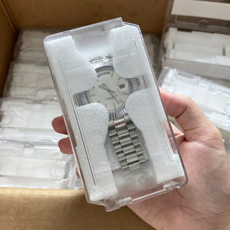 Ready To Ship Famous Brand Transparent Plastic Watch Box Watch Coffin 20 PCS Low MOQ with Wholesale Price