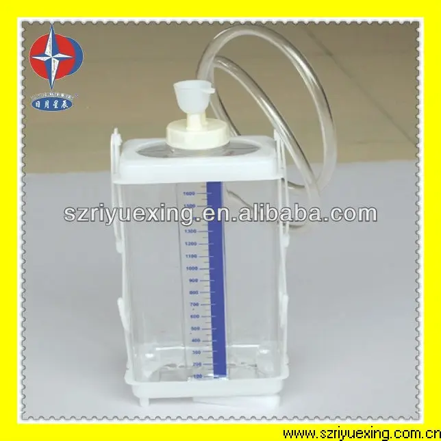 1600ml ,2000ml,2500ml luxury under water sealed system plastic chest drainage bottle