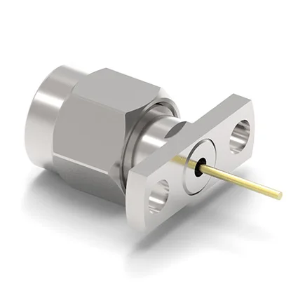 40 ГГц, 2,92 мм (K) прямой штекер BNC (Папа) волновода Запуск разъем, 2-отверстие фланец (14 мм * 4,8 мм), волноводный зонд