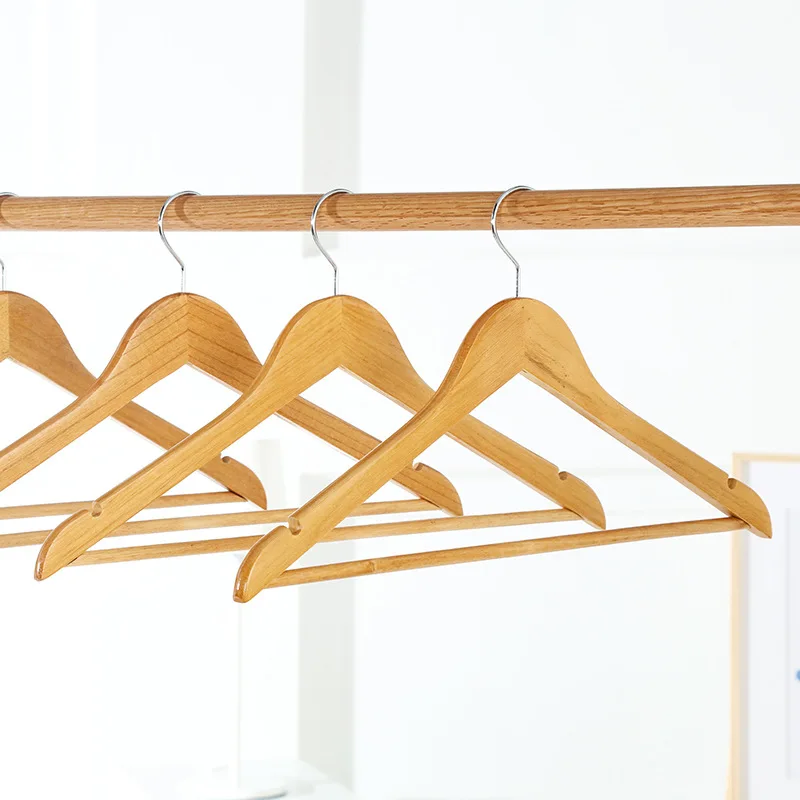 Laundry Clothes Wooden Hanger 360 Degree Swivel Hook Suit Recycled Wood Hanger For Clothing Store