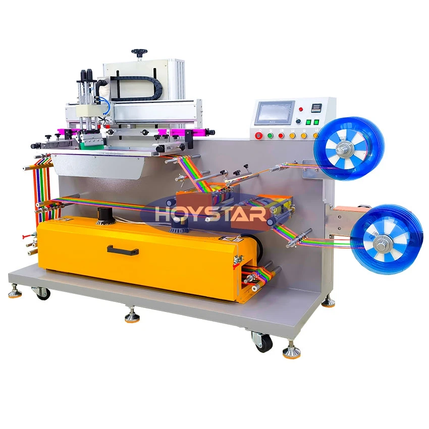 roll to roll silk screen ribbon printing machine polyester screen print lanyard machine hot stmping foil machine for ribbons