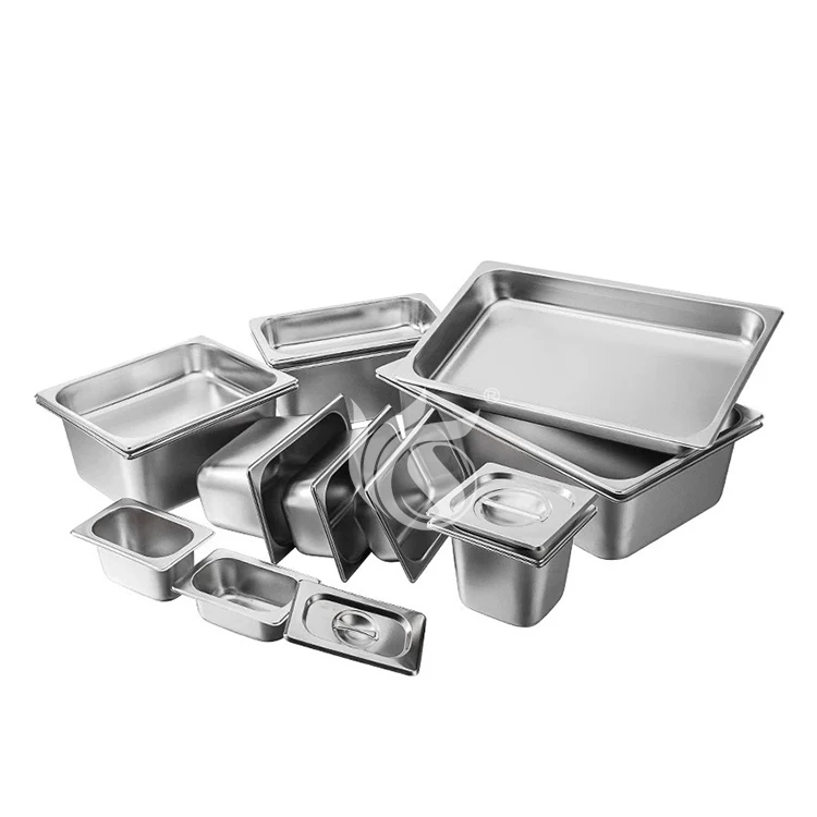 Other Hotel Restaurant Supplies full size Ice Cream Buffet Food Container Anti Jam GN Pan ss deep steam table pan with lid