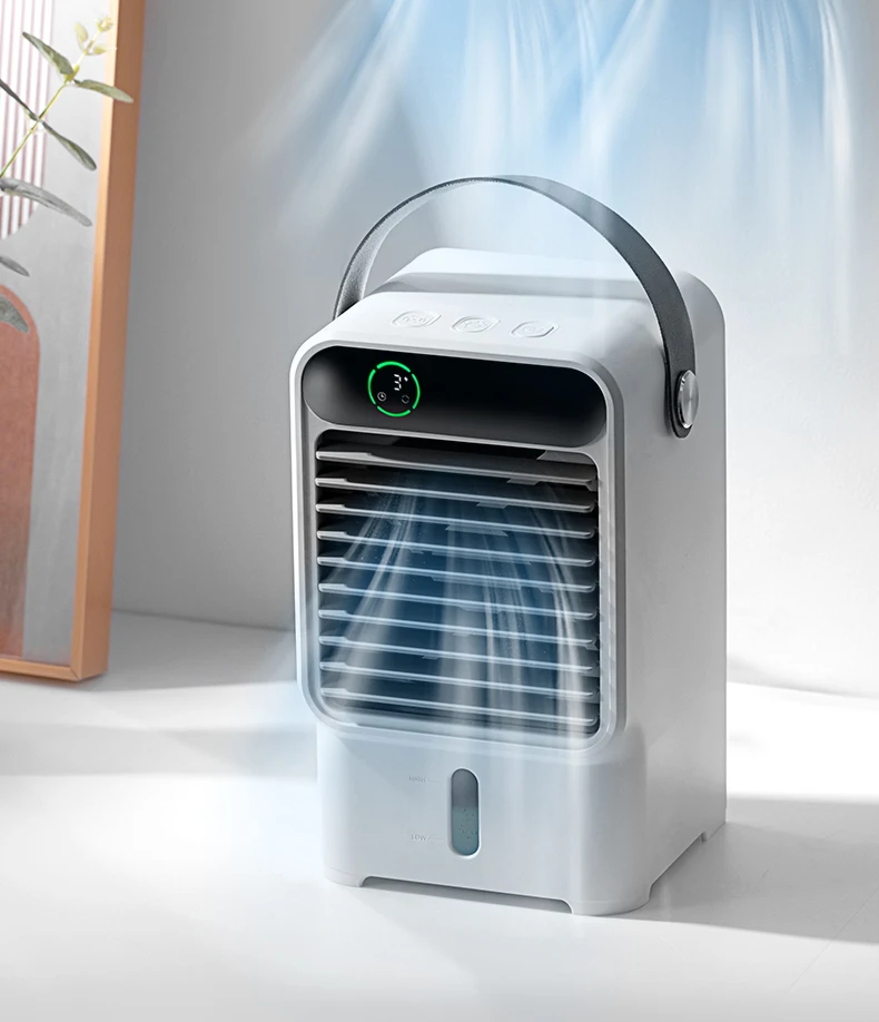 Mist Portable Small Desktop  Home Office Dorm Cooling Fan Mini  Personal Air Cooler Air Conditioner Fan