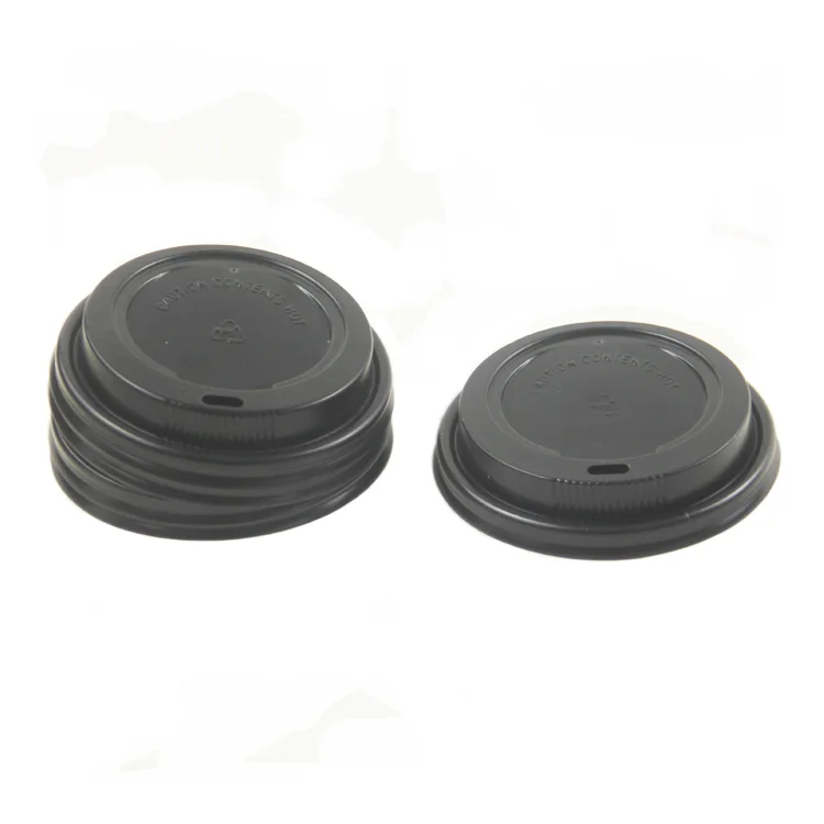 Disposable PS Plastic Lids 62mm 72mm 80mm 90mm Diameter Sip Lids for Hot Drink Beverage Coffee Paper Cups