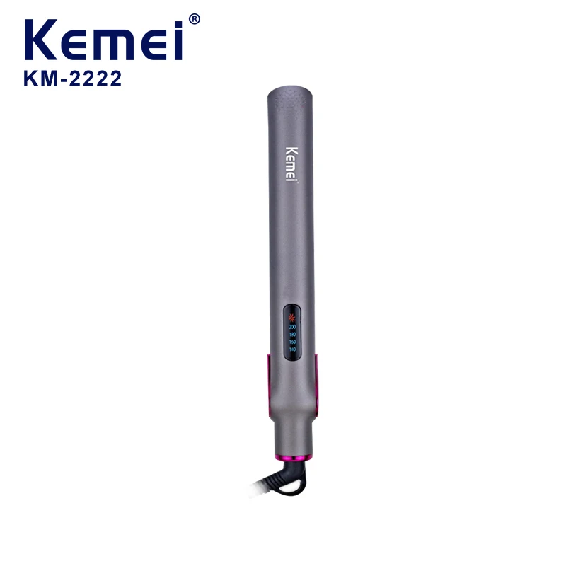 Kemei Km-2222 New Arrival Household Professional Electric Curly Hair Iron 2 In 1 Hair Straightener