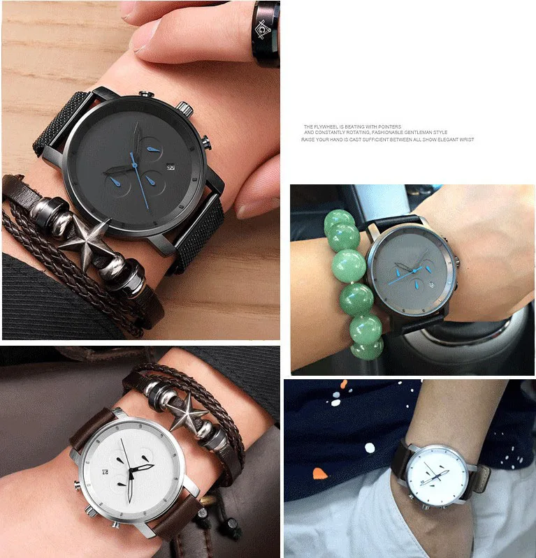 Luxury Silver All Stainless Steel Japan Quartz Movement Chronograph 30m Water Resistant 316 Men Watch