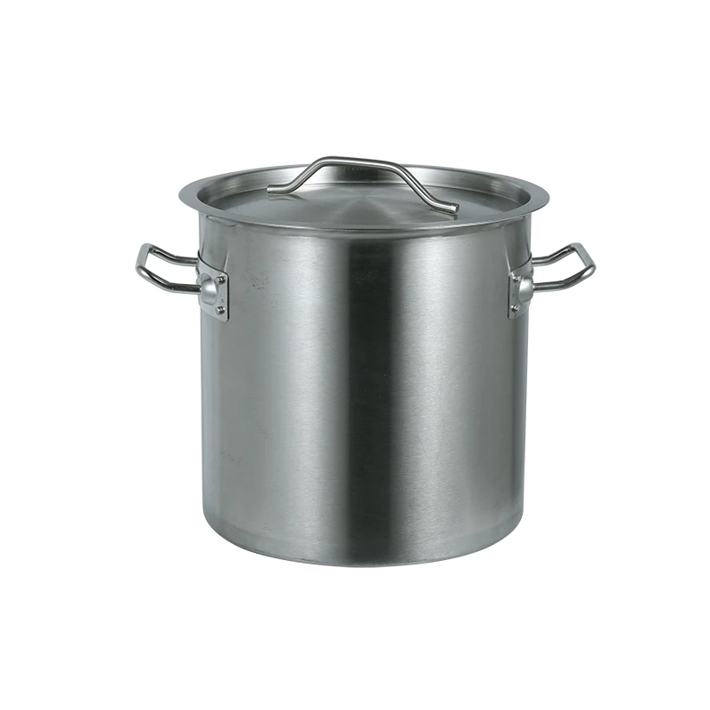 Stainless steel composite bottom soup bucket household kitchen soup pot double ear with lid multi-purpose bucket