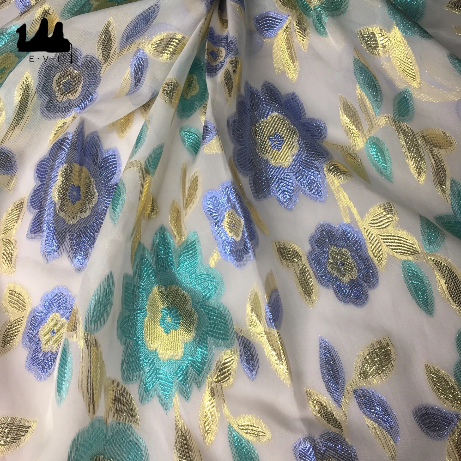 
70%viscose 30%lurex colorful design fabric for dresses 