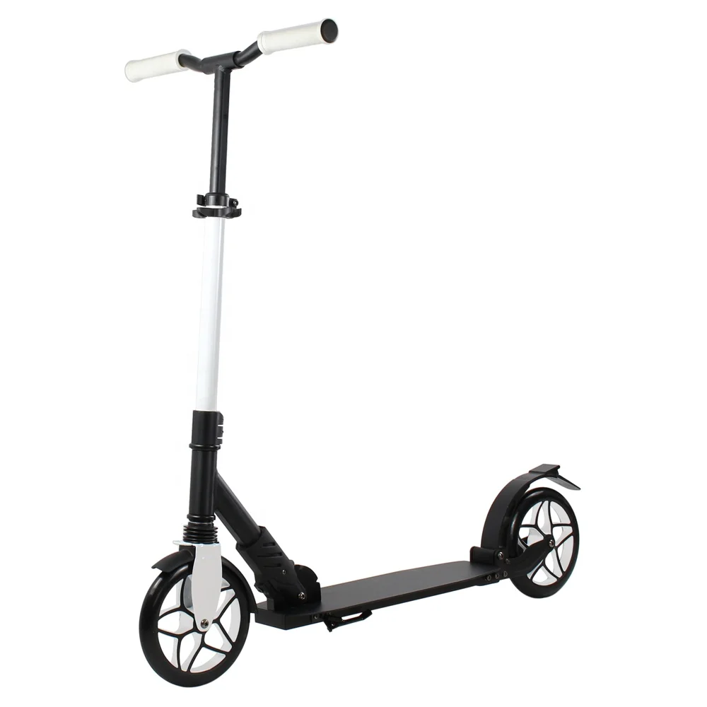 Fashion double suspension 200mm quick foldable 2 wheels kick scooter adult luxurious