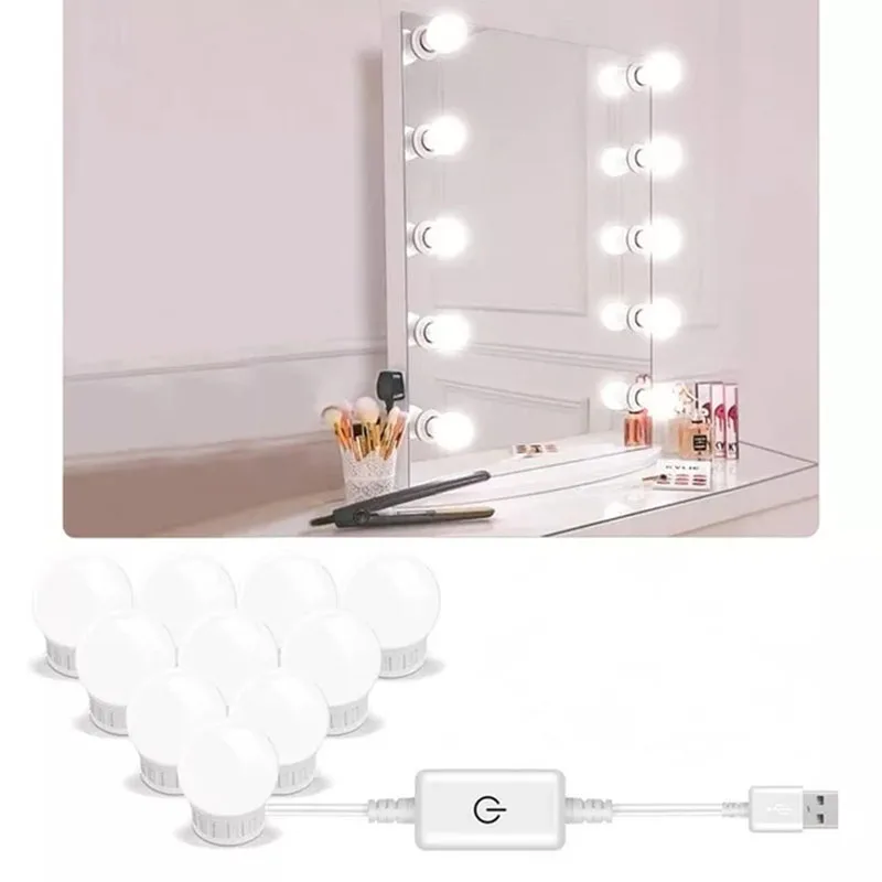 Голливудский стиль туалетный столик ванная светодиодная зеркальная лампа лампочки 5 цвета (1600091928177)