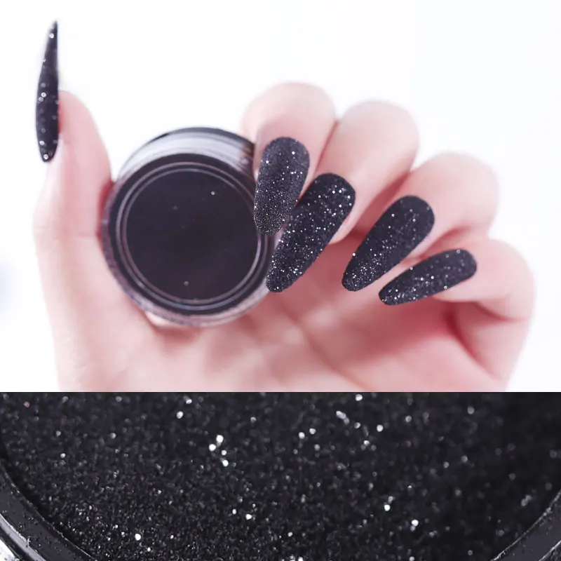 Misscheering 2G Aurora Matte Effect Powders Nail Starlight Black Sugar Glitters Sparkling Manicure Decorations Nail  decor