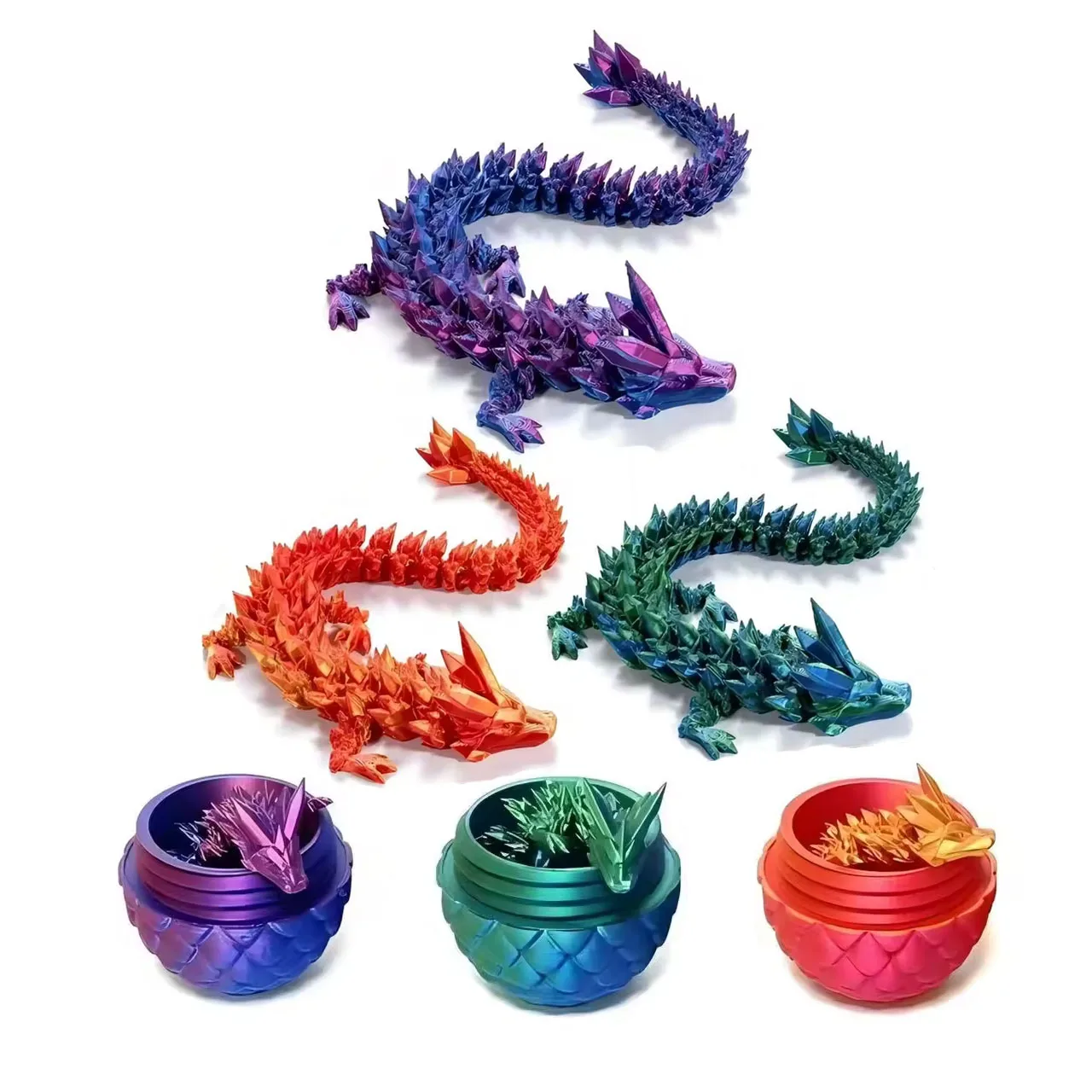 Новые Популярные 3D яйца дракона с фигуркой разных цветов