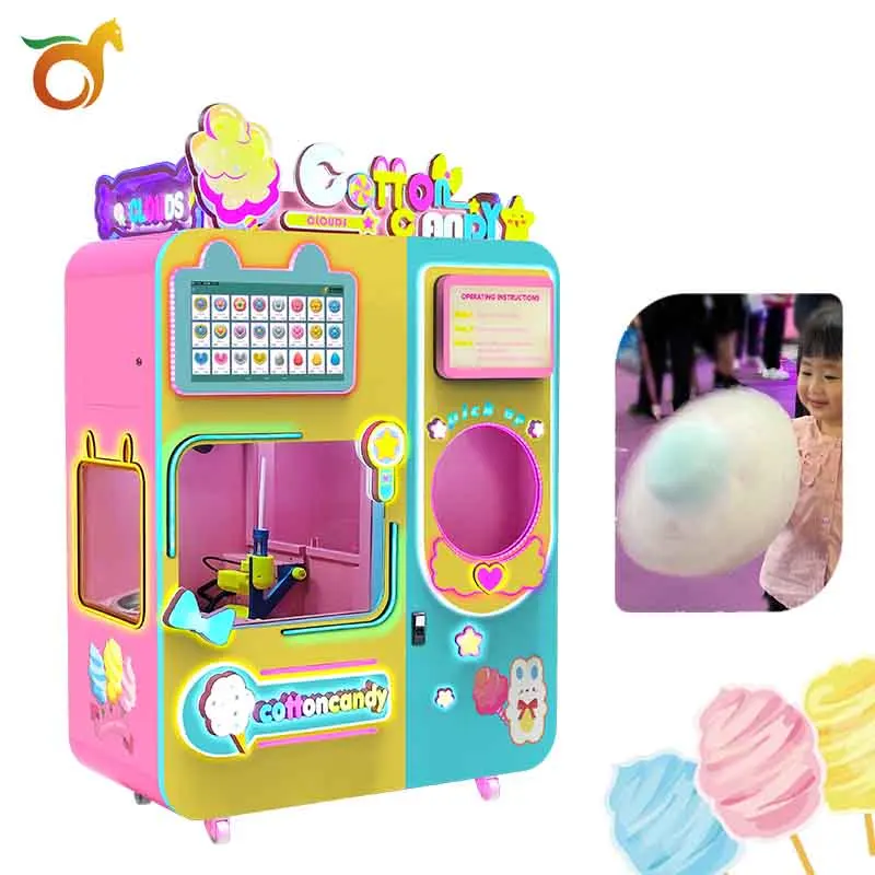 professional custom exclusive 6 color sugar tank cotton candy machine vending commercial