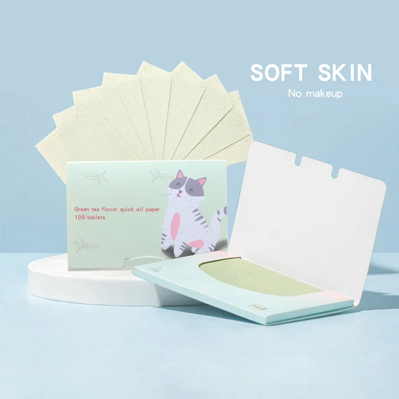 Oil Skin Custom Smooth Blotting Oil Absorbing Sheets Makeup Facial Paper Oil blotting papers With Logo Printed Natural Matte