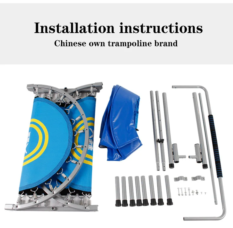 Hot Sale Foldable jumping trampolines with handle bar Adults Kids Child trampoline manufacturer indoor training trampolim