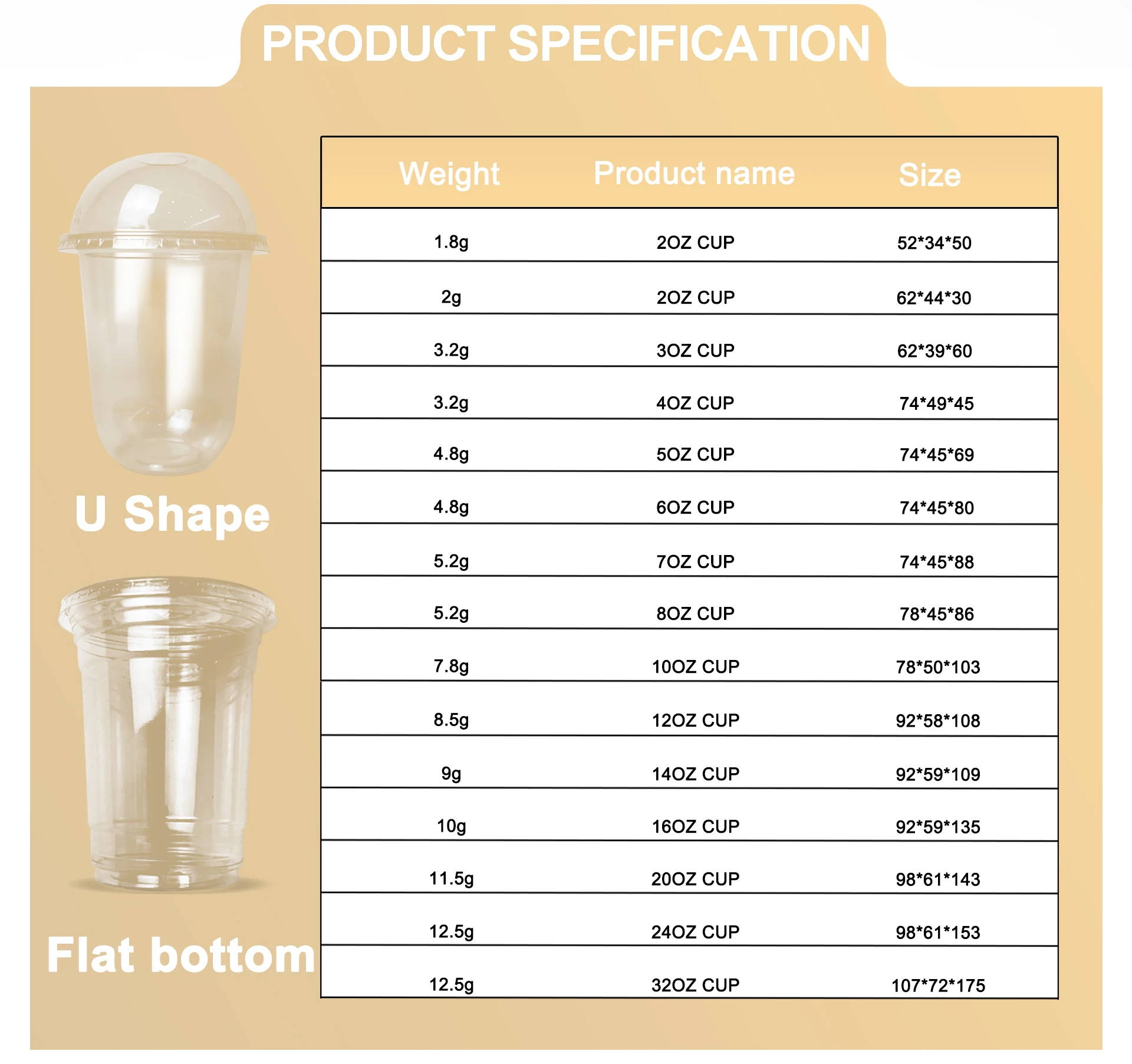 Custom logo disposable frozen yogurt smoothie pudding sundae highly transparent pet PLA ice-cream clear cups with dome lids