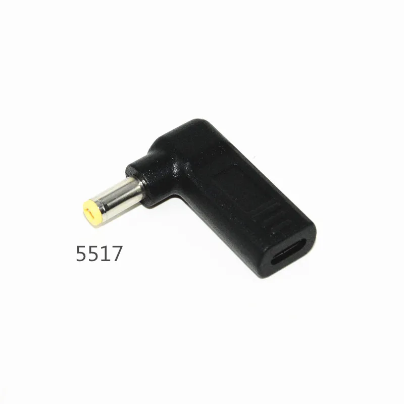 
Переходник PD USB 3,1 Type C USB-C F в DC 5,5*1,7 мм, адаптер, цилиндрический наконечник для ноутбука cer A spire V3 V5 V7 