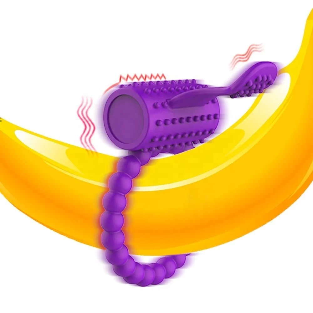 Soft Silicone Vibrating Penis Ring Sex Toys for Men Couples Male Delay Ejaculation Cock Ring Clit Stimulate Lock Vibrator