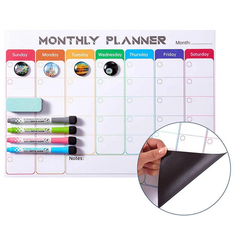 Magnetic Dry Erase White Board Weekly  Whiteboard Fridge  Magnetic Weekly Planner