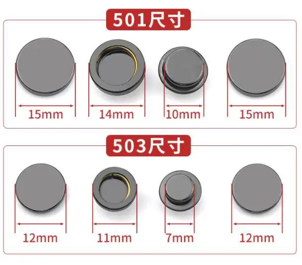 Metal Snap Button Custom Engraved Logo Spring Eco-friendly ACRYL Plating Round Metal Fastener Brass Snap Button for Garment