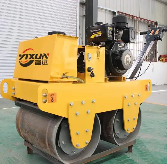 Walk Behind Small Double Drum Roller Compactor asphalt soil compactor roller 1ton