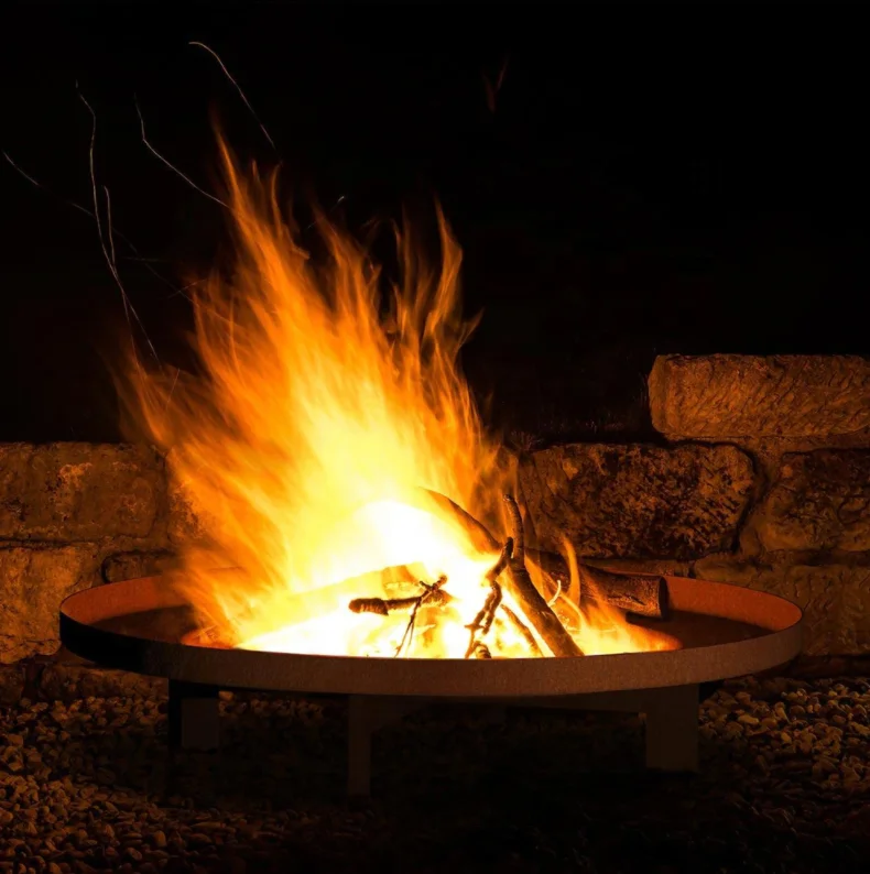 Garden Round Fire Bowl  Corten Steel Outdoor with custom logo
