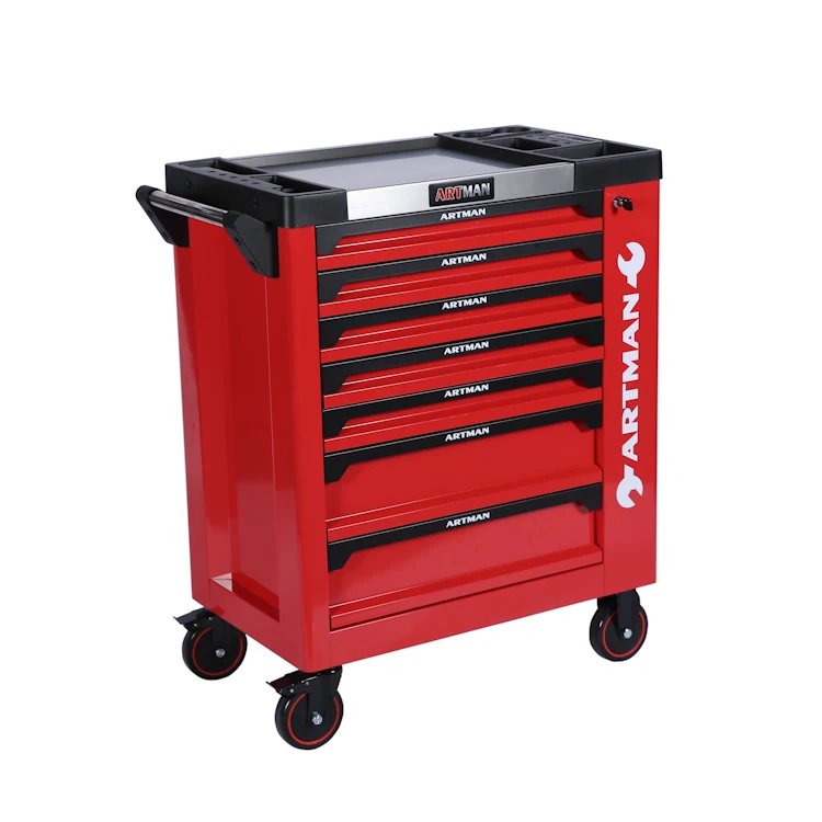 2021 Best Sell 7 drawers tool trolley with drawers and door for Europe Market Kraftwelle