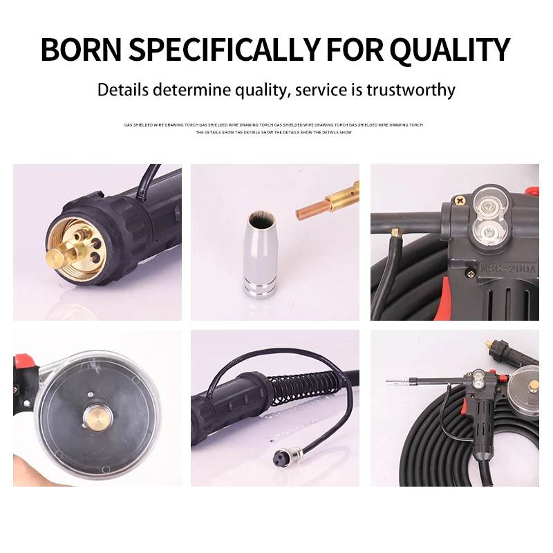 5meter Euro type wire-drawing gun push pull spool guns mig torch 200A mig spool gun for welding aluminum