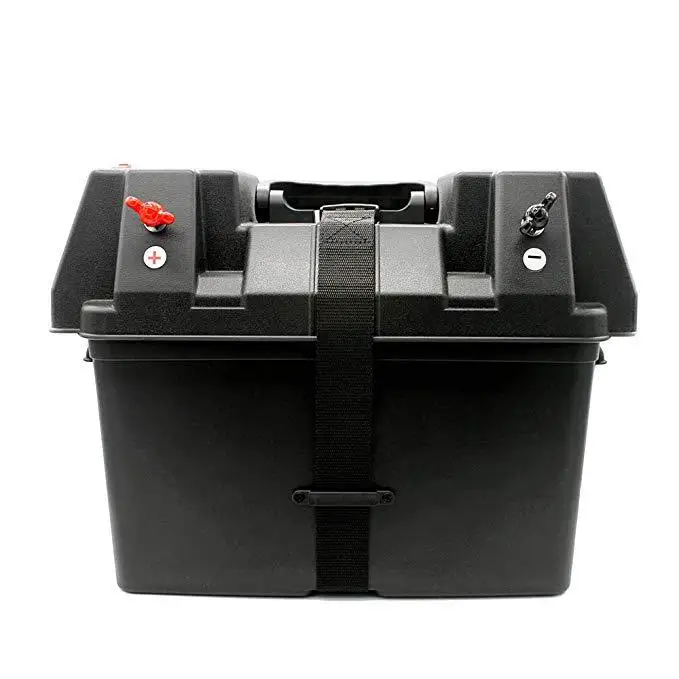 Wholesale Luxury 12V Outdoor Portable Black Plastic Car Boat Positive Cable Battery Box Include Fuse Holder