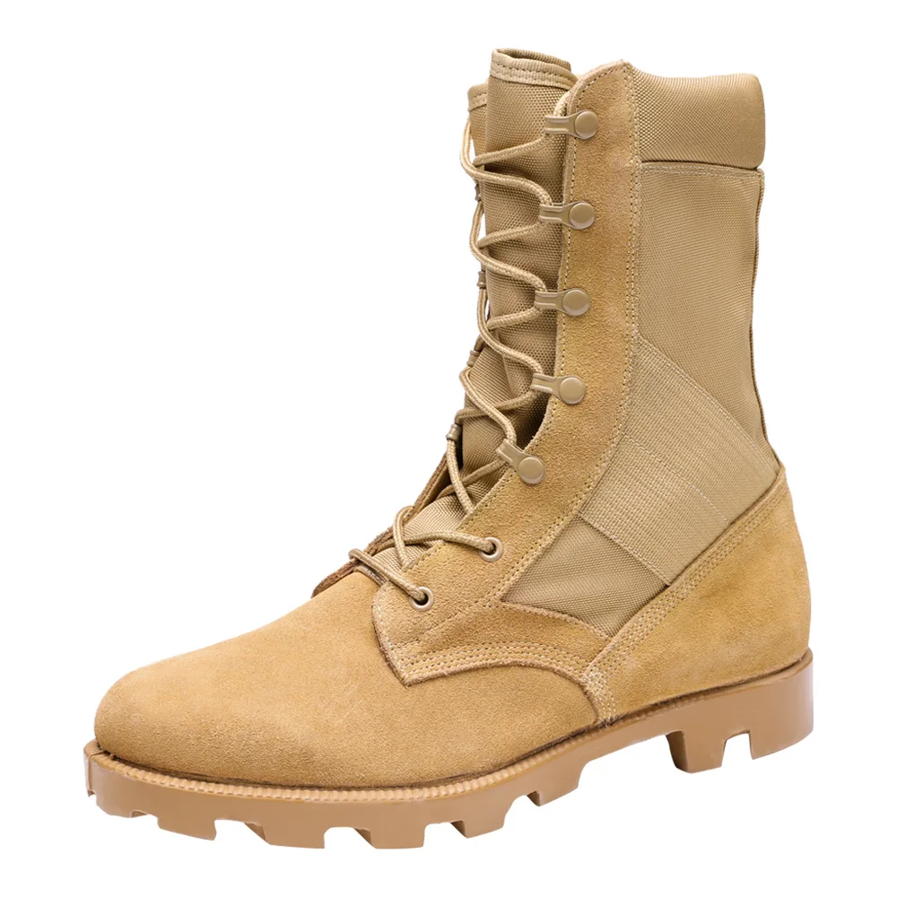 XINXING Custom Waterproof Panama Sole Desert Boots Suede Leather Brown Khaki Men Tactical Combat Boots