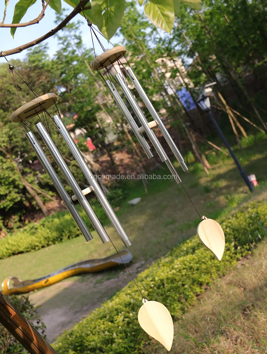 30 inches White Wind chime garden decoration natural sound windchimes