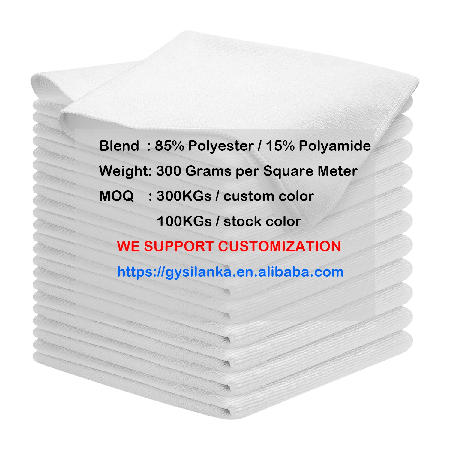 300gsm 40cm x40cm  Microfiber Cleaning Cloths  Best Seller in Reusable Cleaning Cloths made by Direct Microfiber Manufacturer