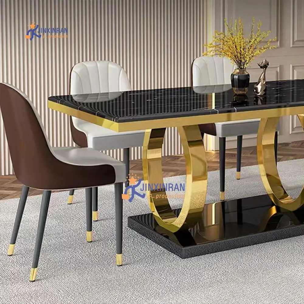 High Standard Luxury Dinning Table Set Dining Room Furniture Marble Top Dinning Table