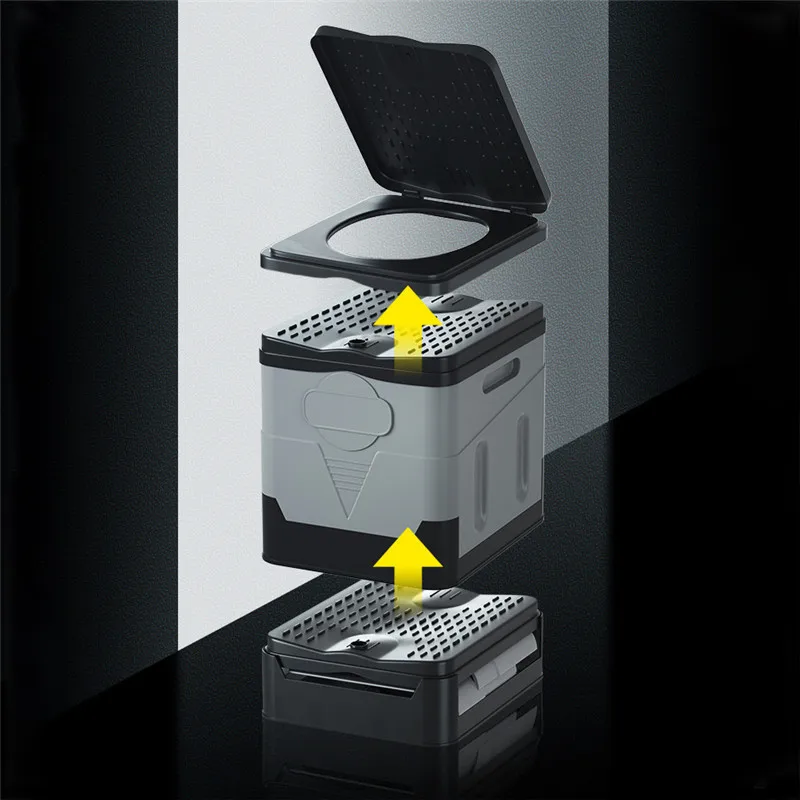 Custom logo high quality folding portable plastic toilet for camping outdoor