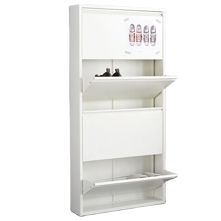 steel ailipu metal storage cabinet simple shoe cabinet 4 drawer white shoe rack organizer