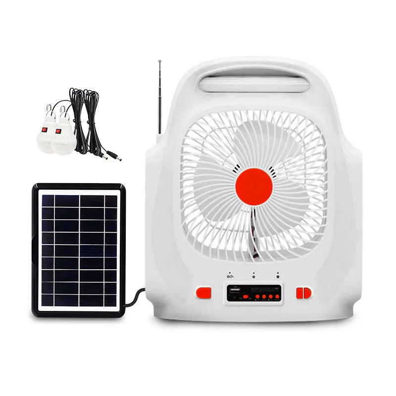 Easy Power EP-009 rechargeable fan with LED light solar fan build in 3600mah lithium battery with over charge