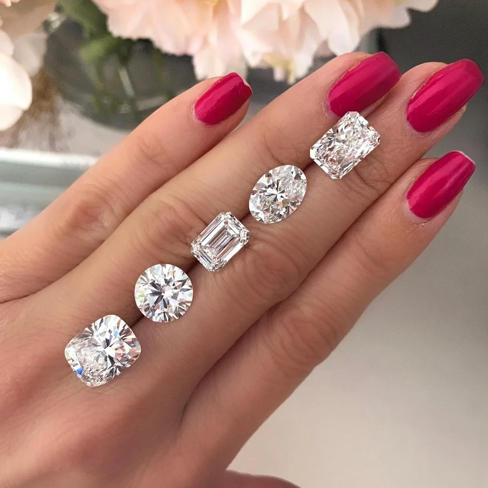 ONE CARAT VVS VS1 0.5CT 0.5CT 0.8CT 1CT 1.5CT 2CT 3CT 4CT 5CT HPHT CVD Synthetic IGI GIA Certified Emerald Lab Grown Diamond