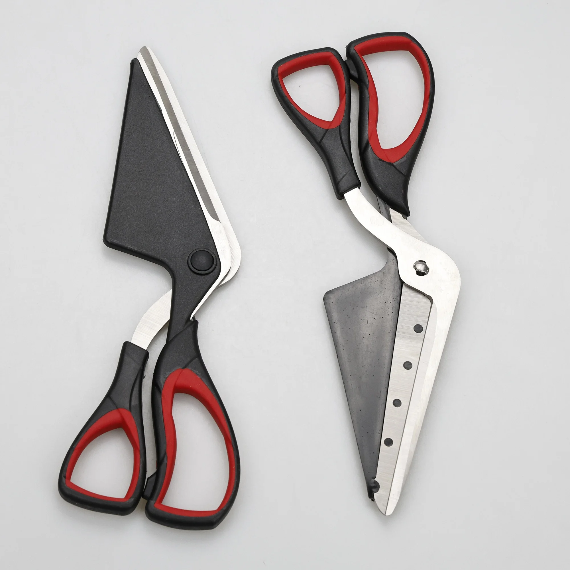 Pizza Scissors Cutter with Server Tray Ultra Sharp Detachable Blade