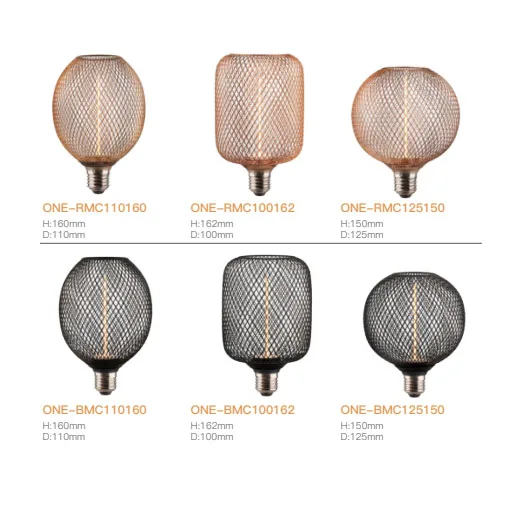 Manufacturer Wholesale 2w 4w 6w 8w Led Vintage Edison Filament Light Bulb ST64, ST58, A60/A19, T45, G80, G95, G125, B53, C35, T3