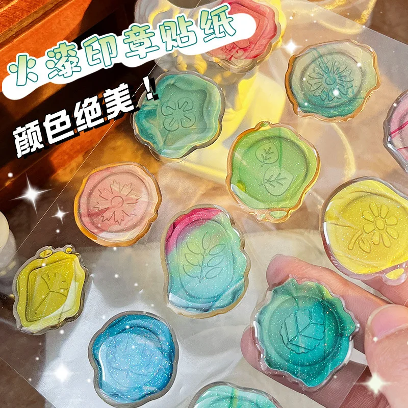 wholesale European Retro Customized OPP Bag Packaging Round Wax Invitation Seal Wax Sticker Suitable For Office Crowd