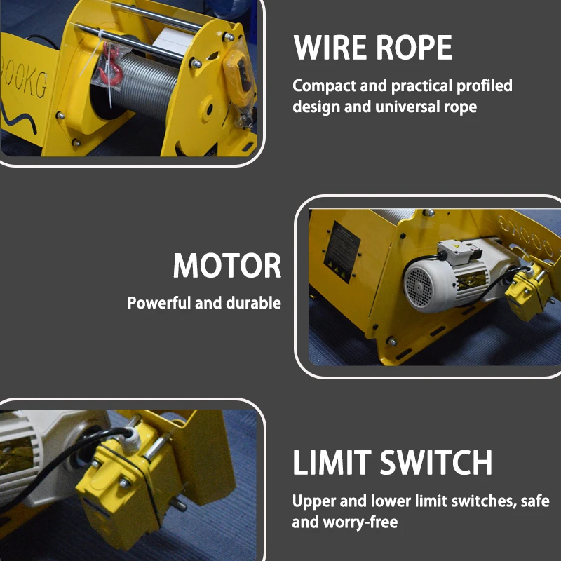 Whoist PJW-1 верхний и нижний предел небольшая электрическая лебедка с ПЛК контроль для сцены
