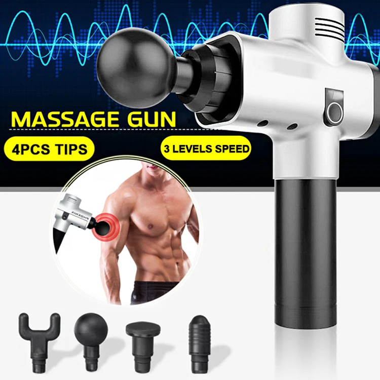 заказ Регулируемый Фитнес-тренажер для мышц Вибрационный массаж тела пистолет со светодиодным сенсорным экраном