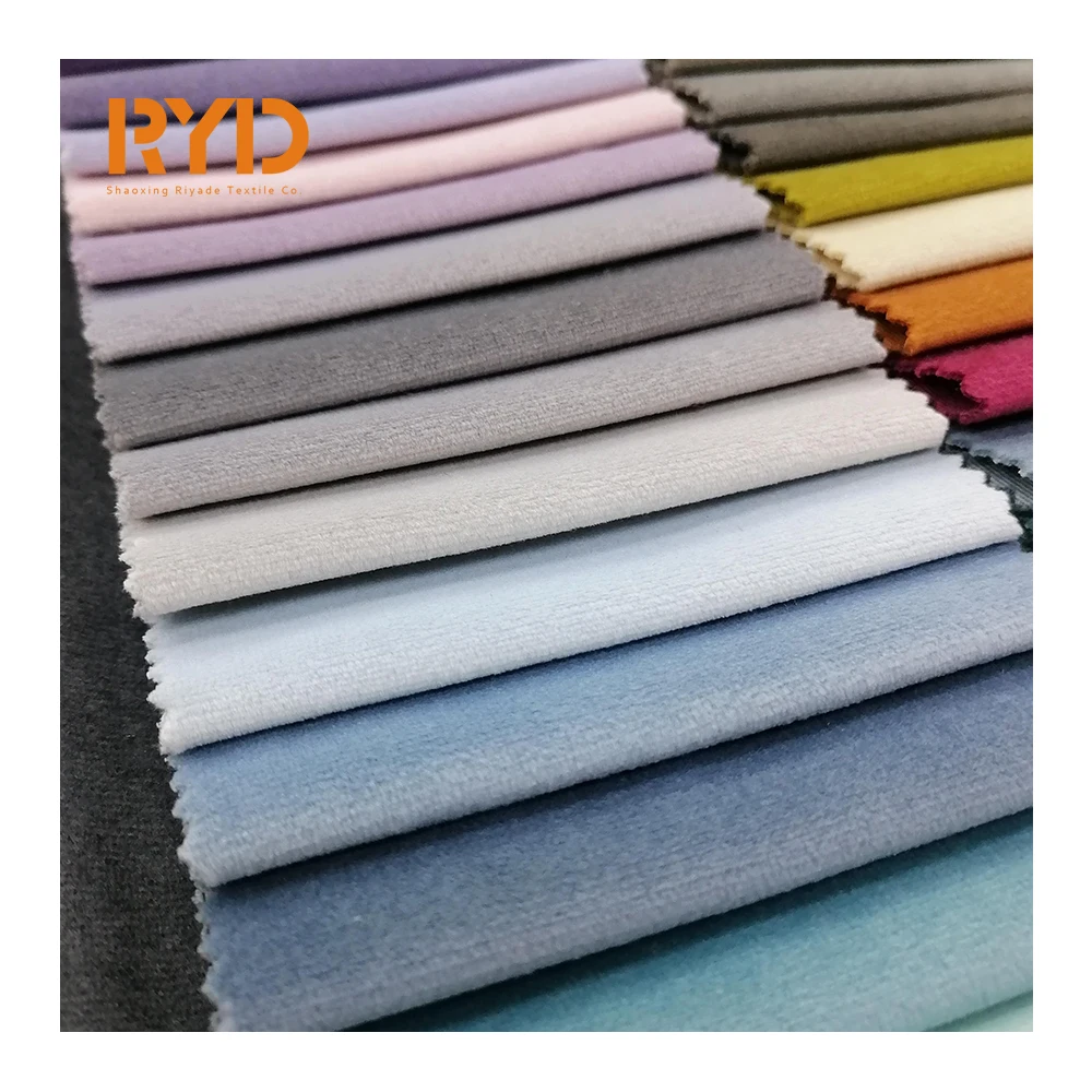 2022 Holland Velvet Dyeing in Stock Upholstery Fabrics for Sofas and Furniture