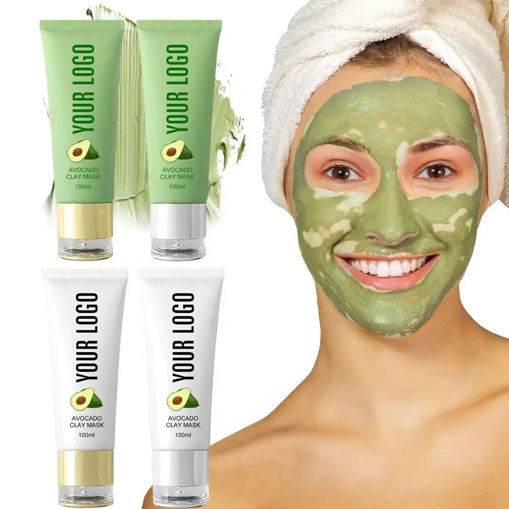 Custom Logo Whitening Skin Care Facial Mask Make Up Moisturizing AVOCADO CLAY MASK